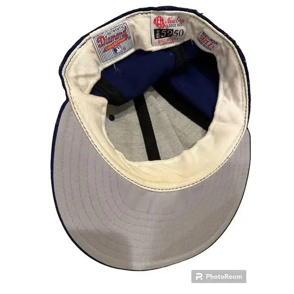 Chicago Cubs Vintage New Era Fitted Hat Sz 7 1/8 59FIFTY USA Pro Model - Picture 5 of 6